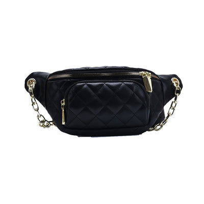 Korean Style Rhombus Chain Shoulder Bag – Fashion PU Crossbody