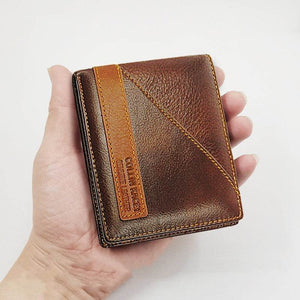 Men’s Short Cowhide Wallet – Stylish & Fashionable Genuine Leather Wallet - grabzbags.com
