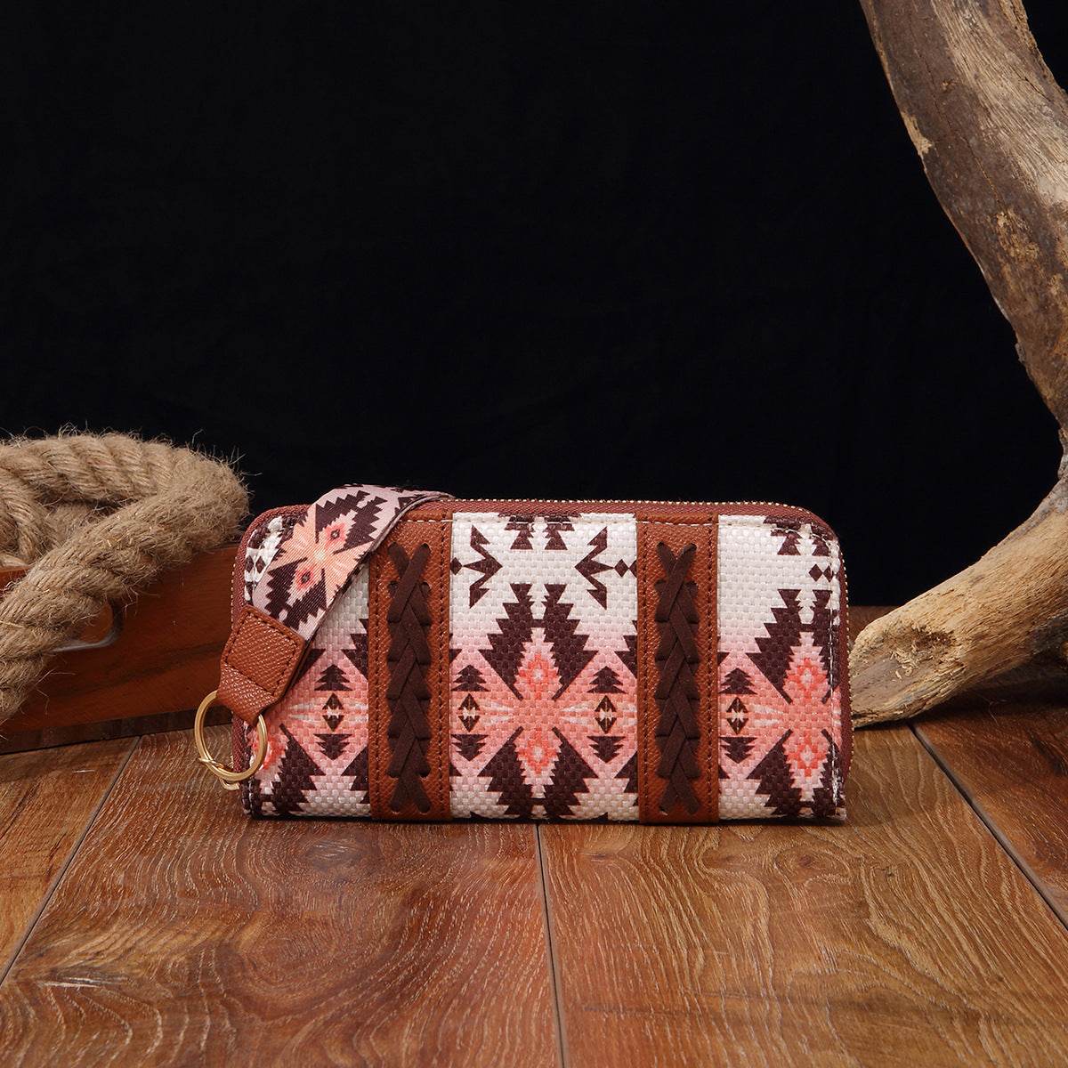 Bohemian Style Women's Wallet – Vintage Cotton & Linen Hand-Carry Card Holder Purse - grabzbags.com