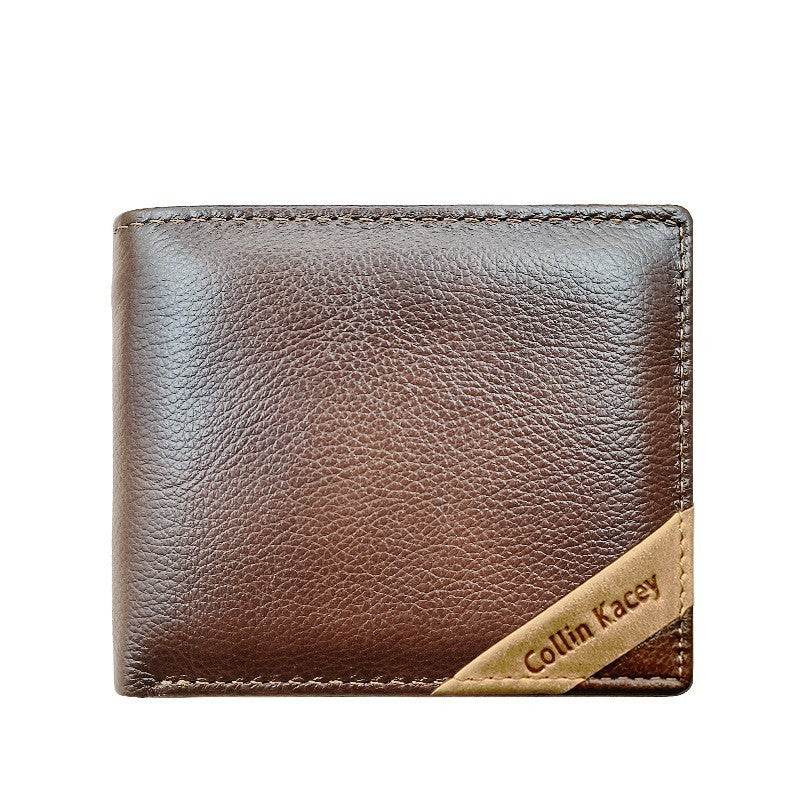 Men’s Short Cowhide Wallet – Stylish & Fashionable Genuine Leather Wallet - grabzbags.com