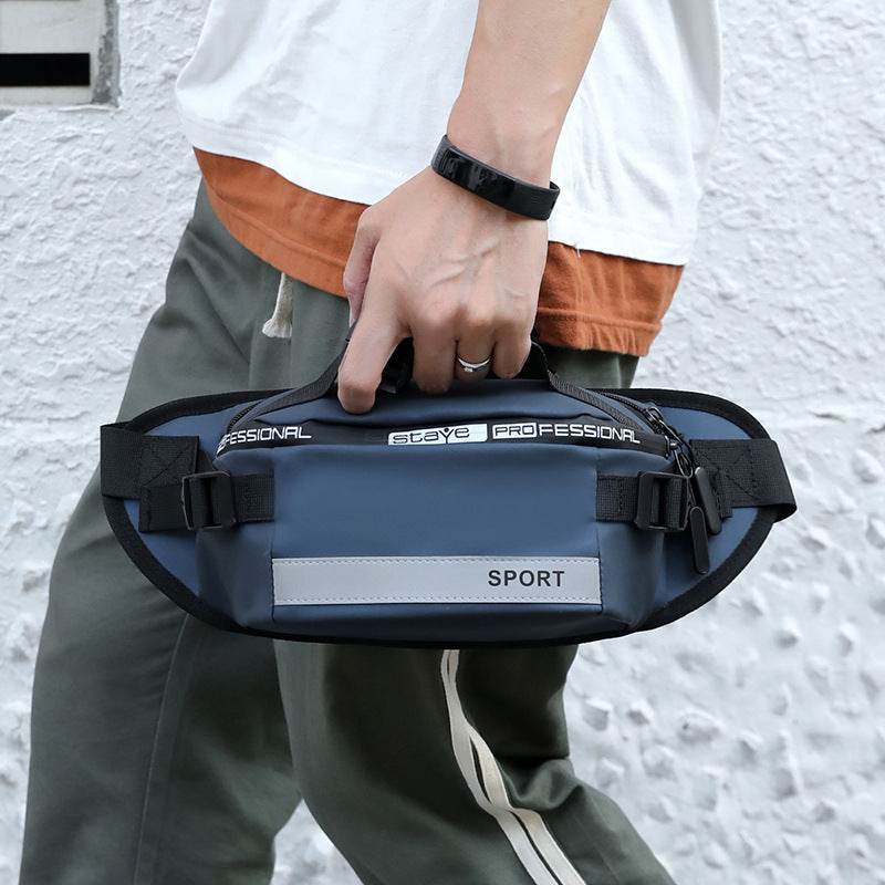 Men’s Reflective Waist Bag – Crossbody Pack for Travel, Running, Hiking & Cycling - grabzbags.com