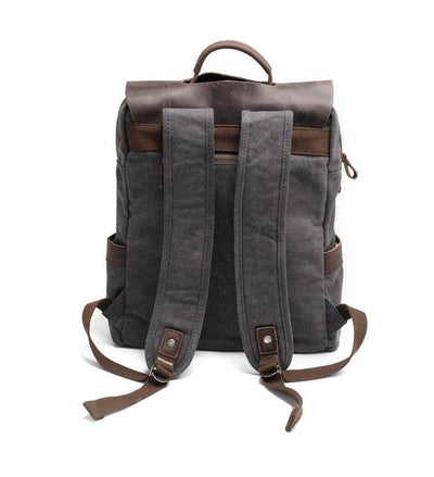 Vintage Canvas Backpack – Retro Travel Rucksack for Men - grabzbags.com