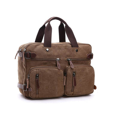 Men’s Casual Canvas Briefcase – Large-Capacity Handbag with Zipper Closure for Work & Travel - grabzbags.com
