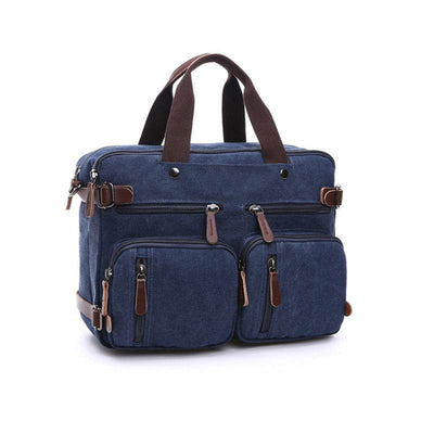 Men’s Casual Canvas Briefcase – Large-Capacity Handbag with Zipper Closure for Work & Travel - grabzbags.com