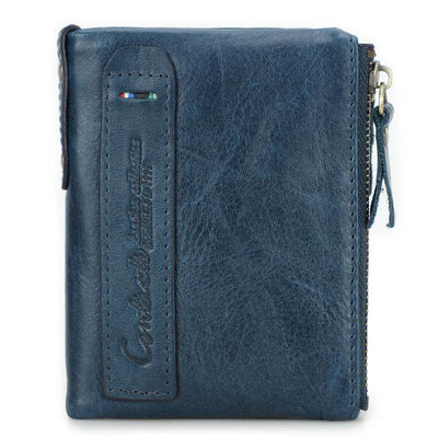 Chic Men’s Short Wallet – Genuine Leather Coin Purse with Minimalist Design - grabzbags.com