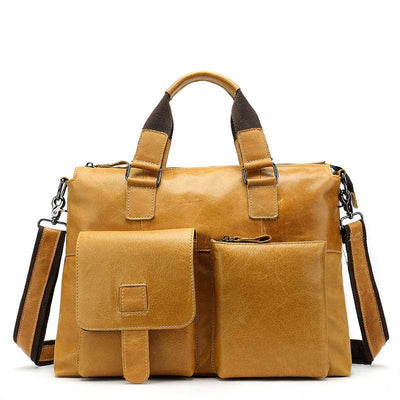 Retro Shoulder Handbag – First Layer Cowhide Leather Bag for Men & Women - grabzbags.com