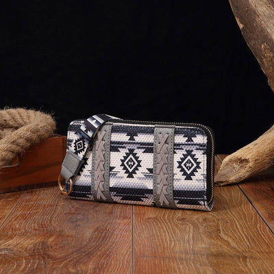 Bohemian Style Women's Wallet – Vintage Cotton & Linen Hand-Carry Card Holder Purse - grabzbags.com