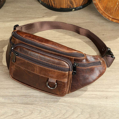 Men’s Sheepskin Mobile Phone Waist Bag – Sports & Casual Leather Belt Pouch - grabzbags.com