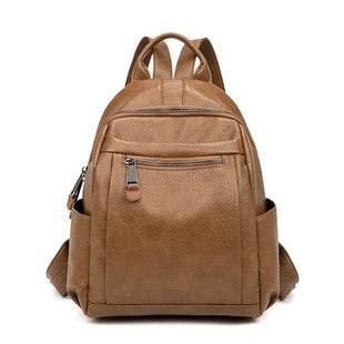 Women’s Minimalist Leather Backpack – Stylish & Versatile Casual Bag - grabzbags.com