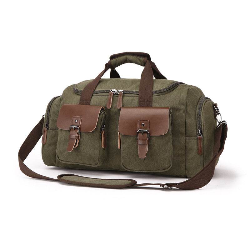 European-American Style Canvas Travel Bag – Portable Weekender Duffel - grabzbags.com