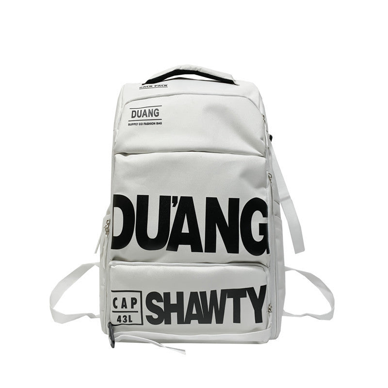 Stylish large-capacity men’s travel backpack with Oxford cloth design. Hand-held, multifunctional, durable, and perfect for school, work, or weekend trips.