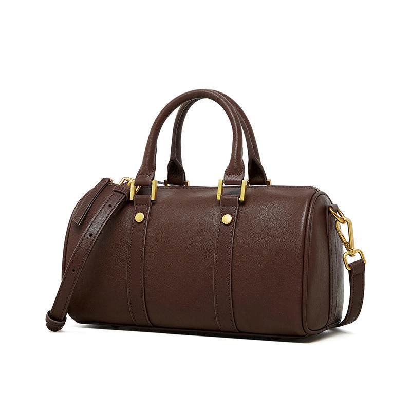 Retro Cowhide Leather Crossbody Bag – Portable & Stylish Shoulder Purse - grabzbags.com