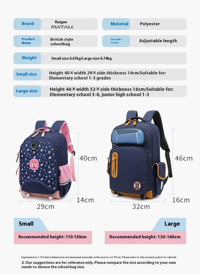 Transparent Waterproof Schoolbag for Students – Durable Polyester Backpack with Anti-Theft Design & Air Pillow Straps