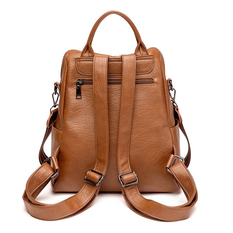 Women’s Minimalist Leather Backpack – Stylish & Versatile Casual Bag - grabzbags.com