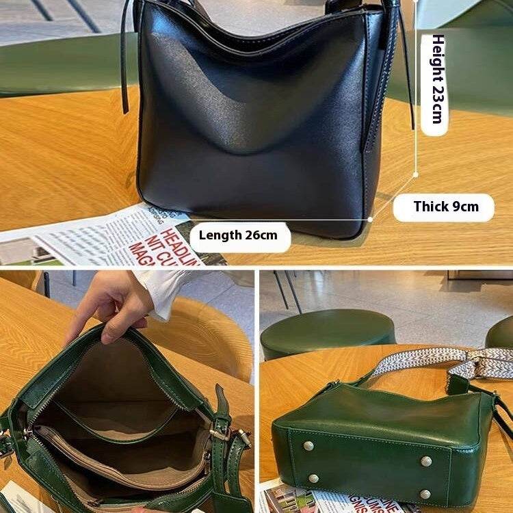 Women’s Large-Capacity Leather Messenger Bag – Stylish Shoulder Crossbody - grabzbags.com