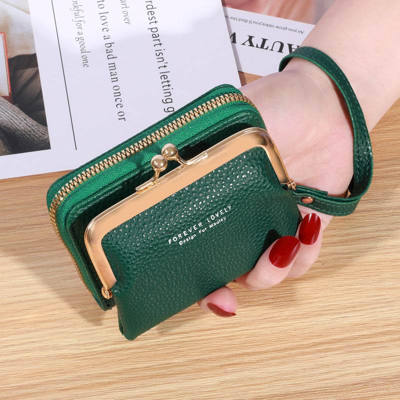 Compact Women's Leather Wallet – Short Bifold with Large Capacity & Card Organizer - grabzbags.com