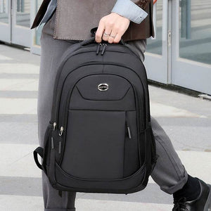 College Student Laptop Backpack – Simple Business Style Schoolbag with Multi-Layer Storage - grabzbags.com