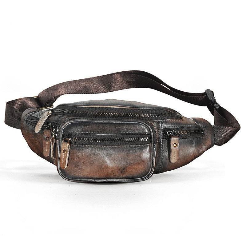Retro Leather Shoulder Messenger Bag – Large-Capacity Crossbody Satchel for Men - grabzbags.com