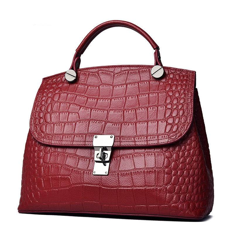 Women’s Genuine Cattlehide Leather Handbag – First Layer Fashion Tote - grabzbags.com