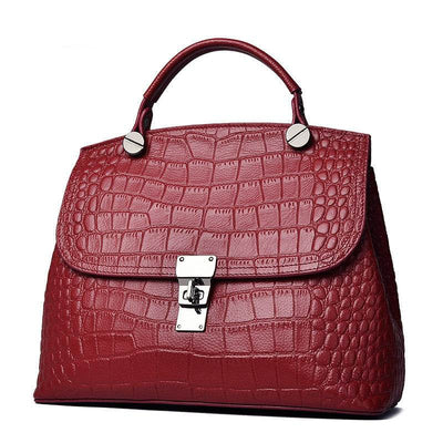 Women’s Genuine Cattlehide Leather Handbag – First Layer Fashion Tote - grabzbags.com