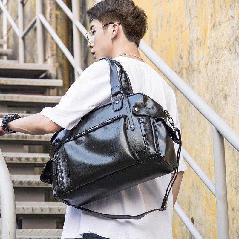 Men’s Fashion Travel Handbag – Casual Solid Color Weekend Duffel Bag - grabzbags.com