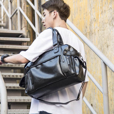 Men’s Fashion Travel Handbag – Casual Solid Color Weekend Duffel Bag - grabzbags.com