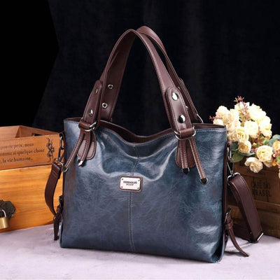 Women’s Retro Fashion Tote Bag – Soft Leather Shoulder & Crossbody Bag with Large Capacity - grabzbags.com