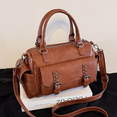 Vintage Large-Capacity Shoulder Bag / Crossbody Satchel - grabzbags.com