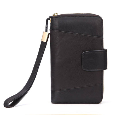 Fashionable Women’s Long Wallet – Versatile Leather Purse with Card & Coin Storage - grabzbags.com