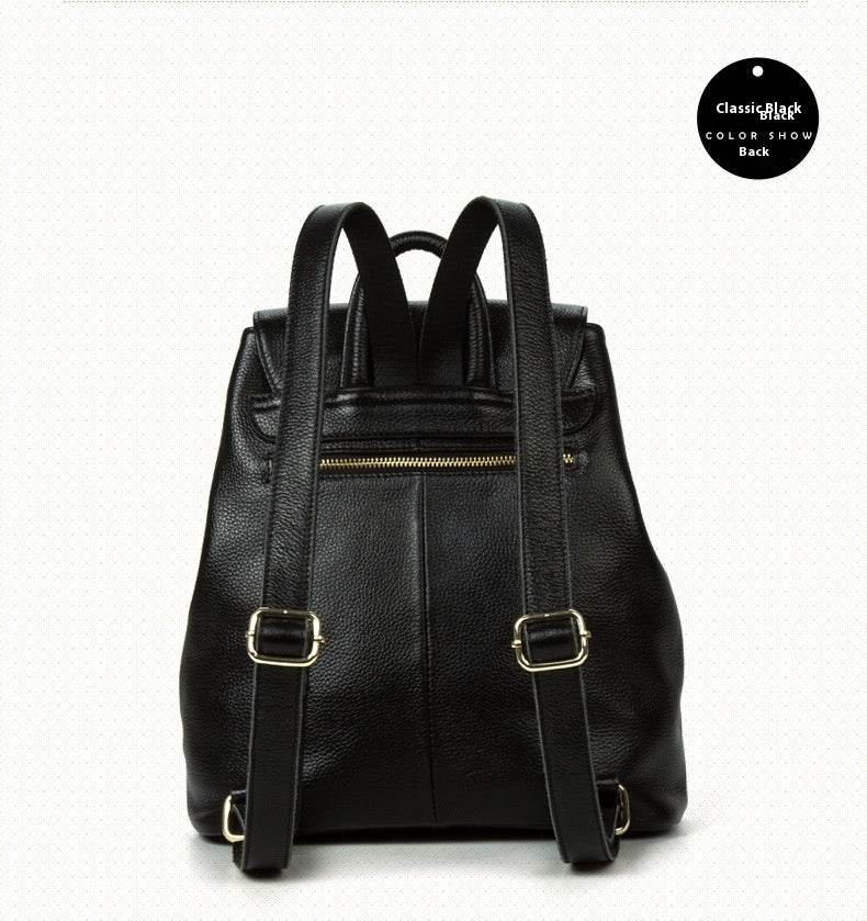 Women’s Genuine Leather Backpack – European & American Fashion Style - grabzbags.com