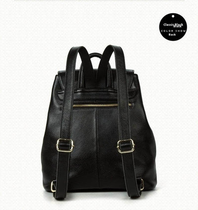 Women’s Genuine Leather Backpack – European & American Fashion Style - grabzbags.com