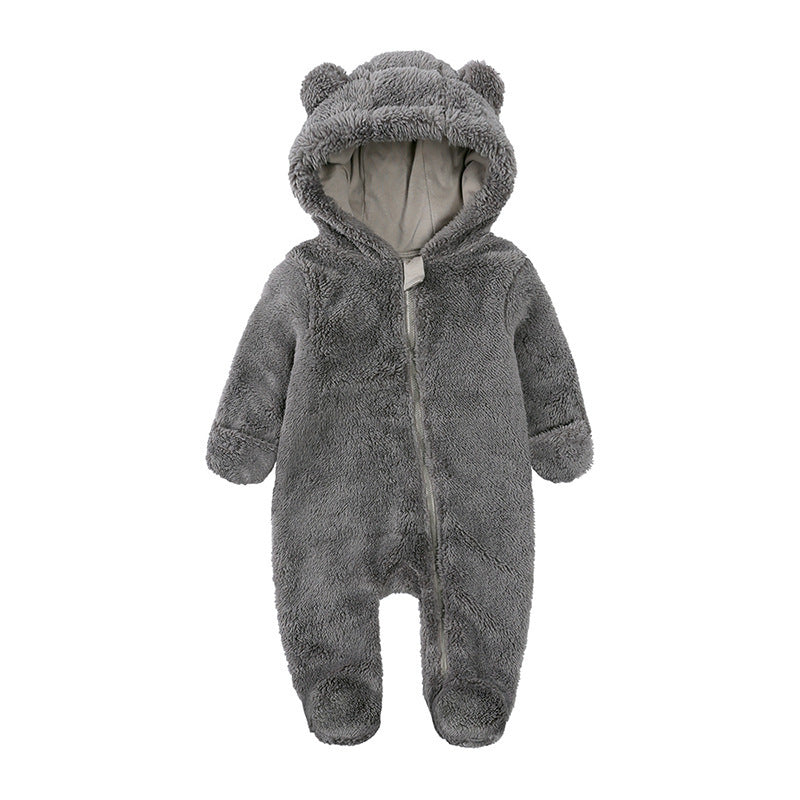 Winter Warm Hoodies Baby Romper