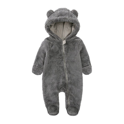 Winter Warm Hoodies Baby Romper