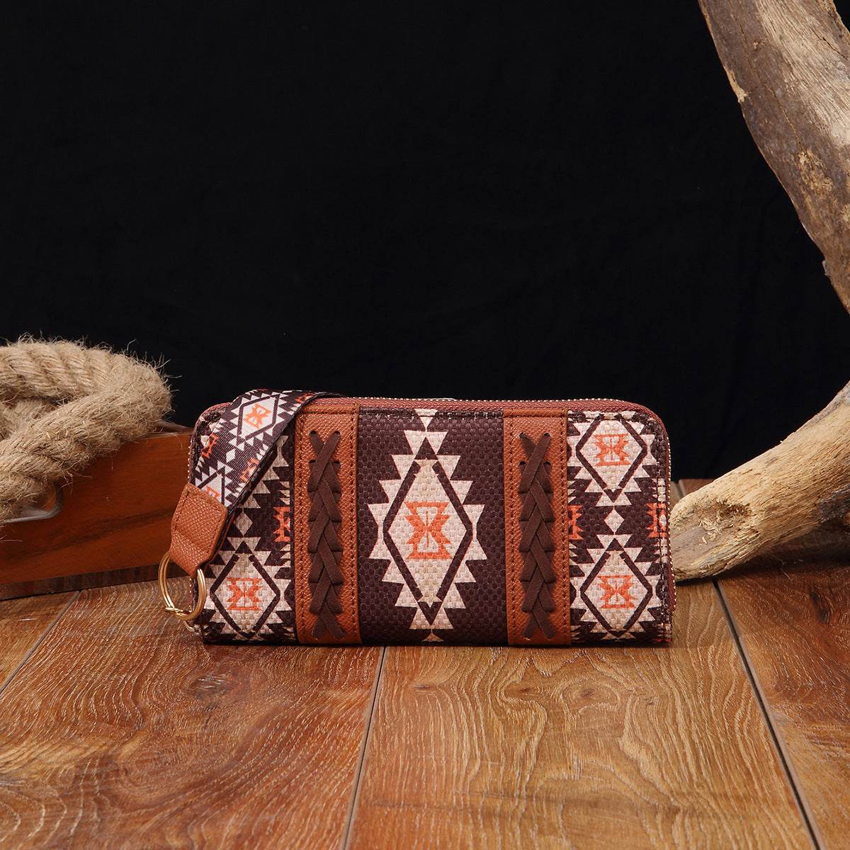 Bohemian Style Women's Wallet – Vintage Cotton & Linen Hand-Carry Card Holder Purse - grabzbags.com