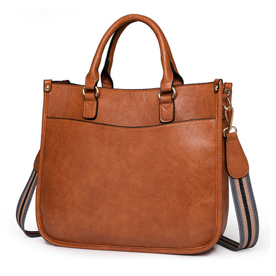 Women’s Retro PU Handbag – Casual Crossbody Briefcase
