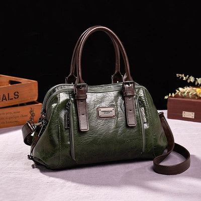 Women’s Large-Capacity Soft Leather Bag – One-Shoulder Portable Messenger Handbag - grabzbags.com