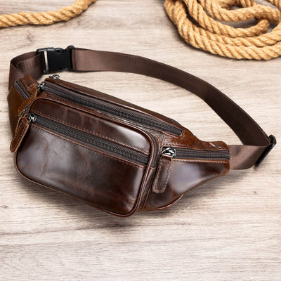 Men’s Sheepskin Mobile Phone Waist Bag – Sports & Casual Leather Belt Pouch - grabzbags.com