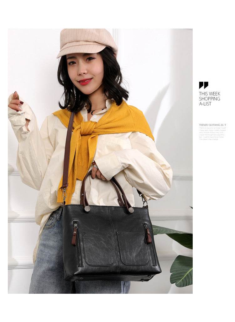 Retro Tote Bag for Women – Large-Capacity with Simple Chic Design - grabzbags.com