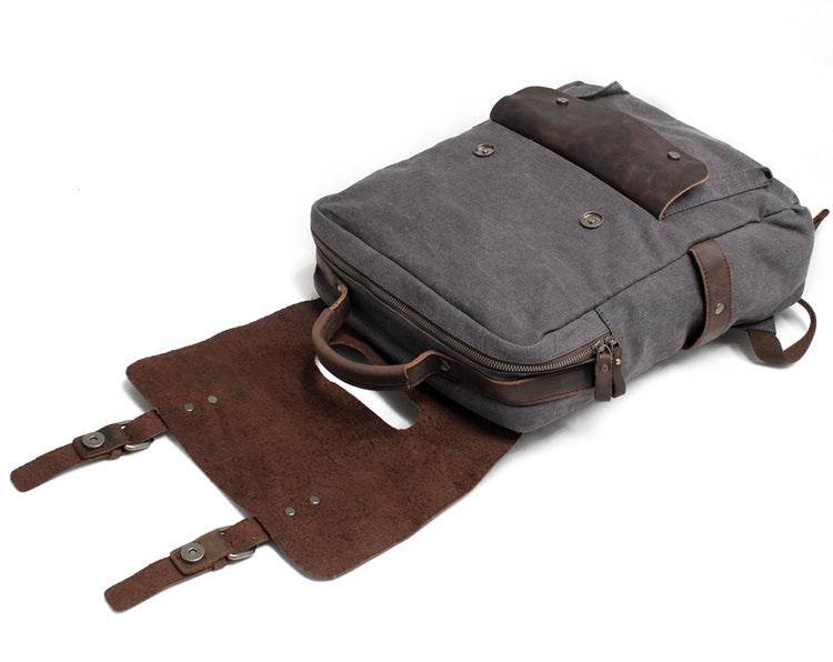 Vintage Canvas Backpack – Retro Travel Rucksack for Men - grabzbags.com