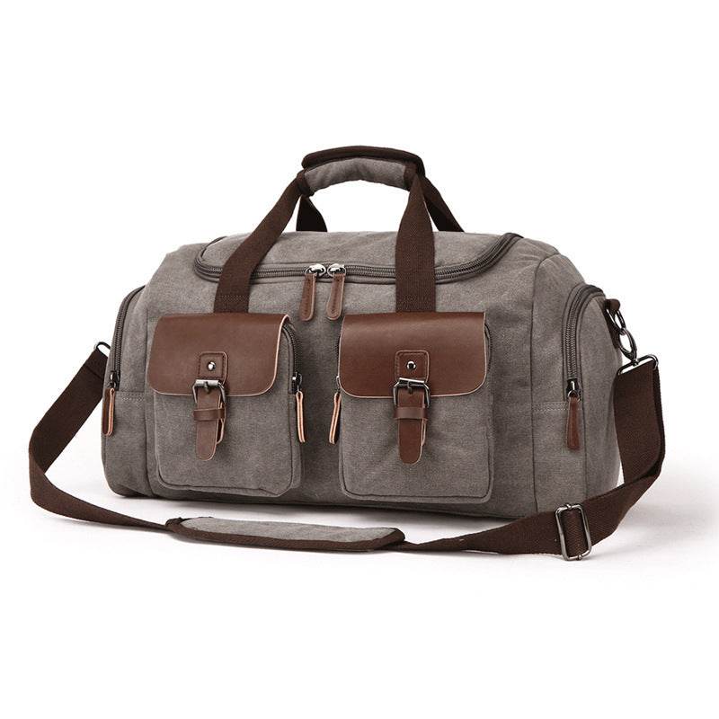 European-American Style Canvas Travel Bag – Portable Weekender Duffel - grabzbags.com