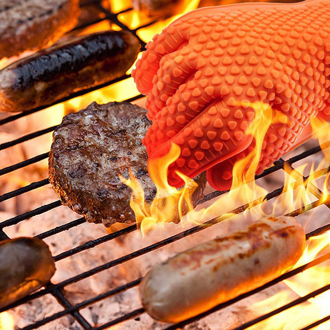 Max Heat Silicone BBQ & Cooking Glove – Heat Resistant, Non-Slip & Waterproof