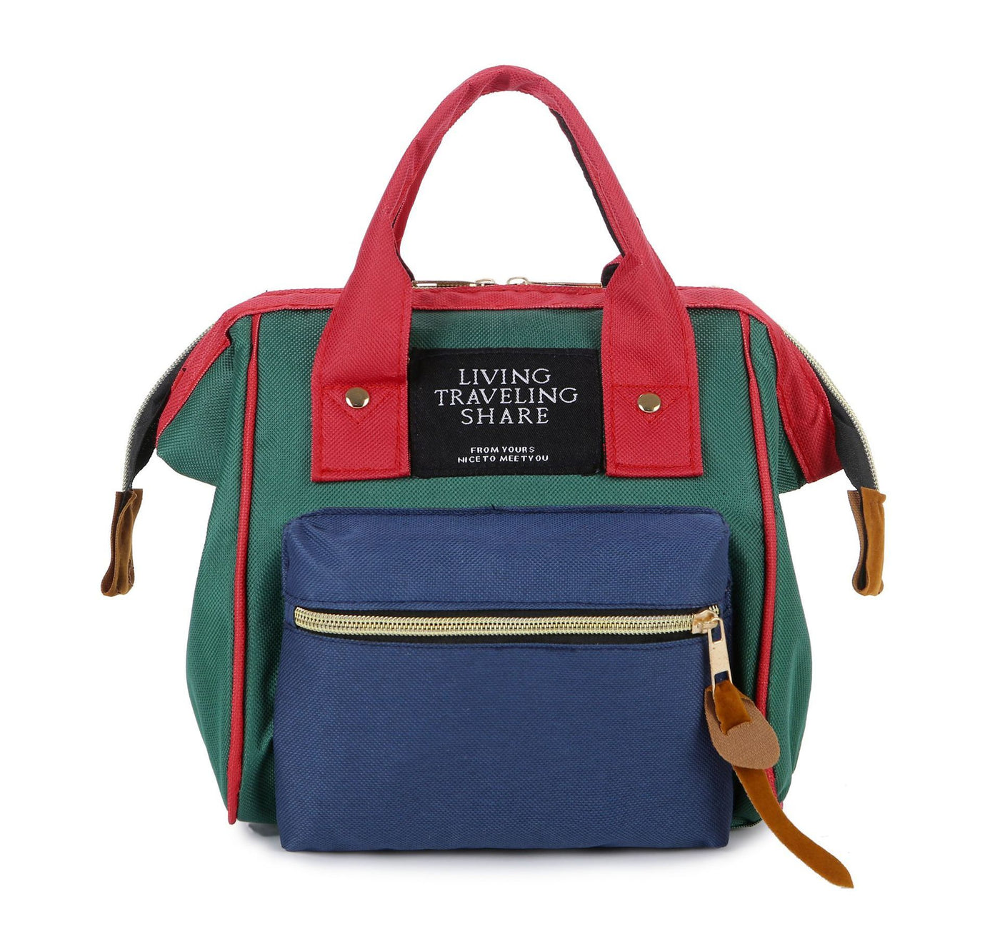 Cute Oxford Backpack for Women – Mini Zipper Handbag & Mommy Bag with Two Straps, Casual Baby Mom Bag