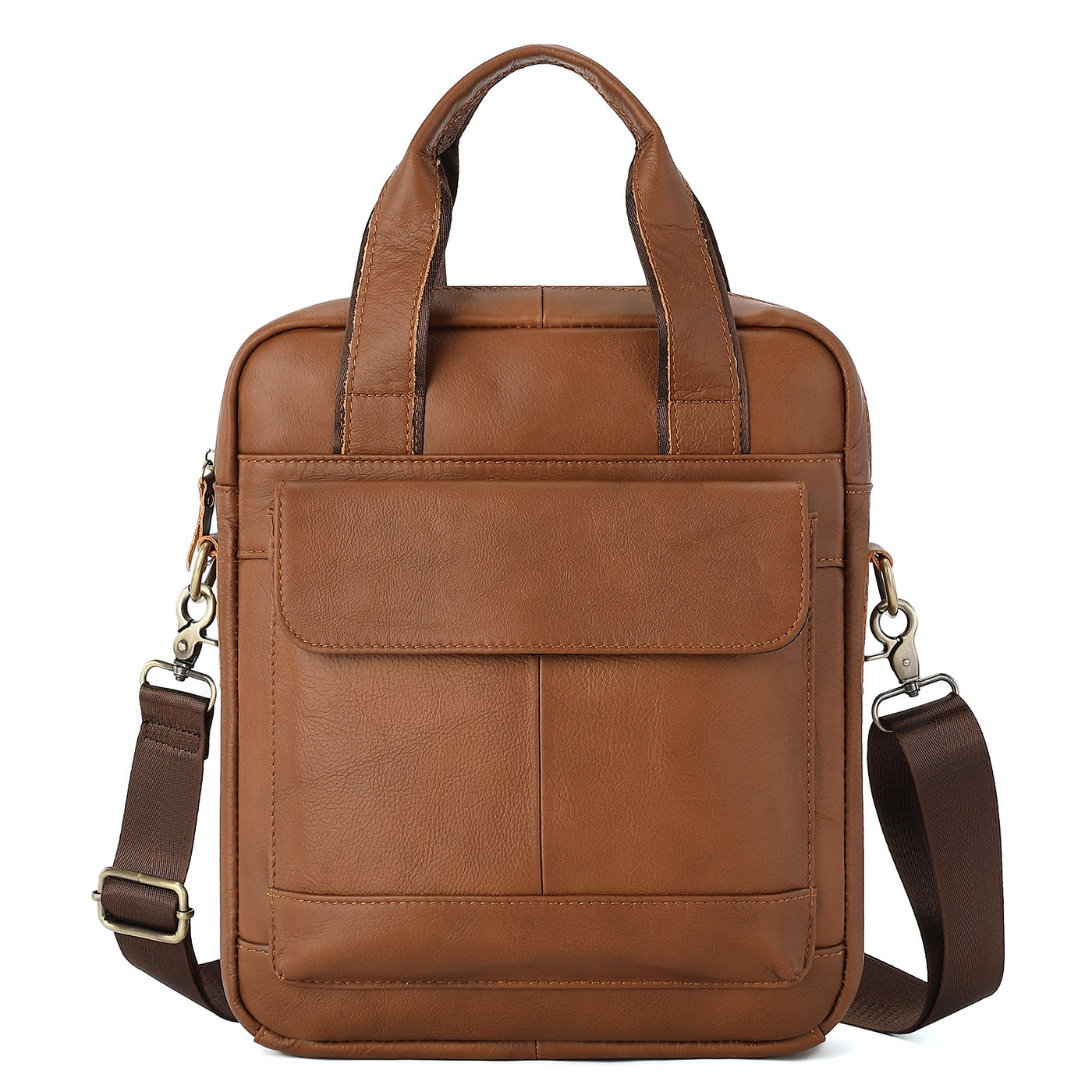 Men’s Retro Leather Briefcase – Genuine Cowhide Business Handbag