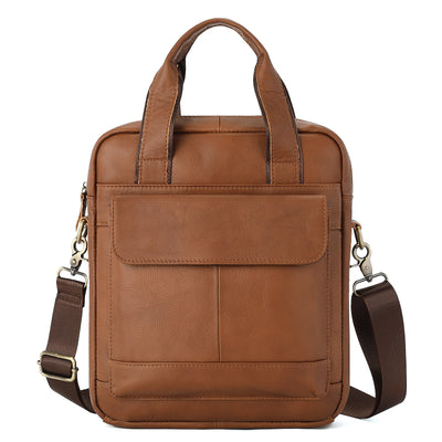Men’s Retro Leather Briefcase – Genuine Cowhide Business Handbag