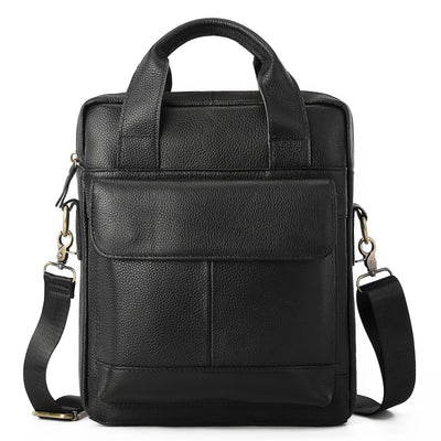 Men’s Retro Leather Briefcase – Genuine Cowhide Business Handbag