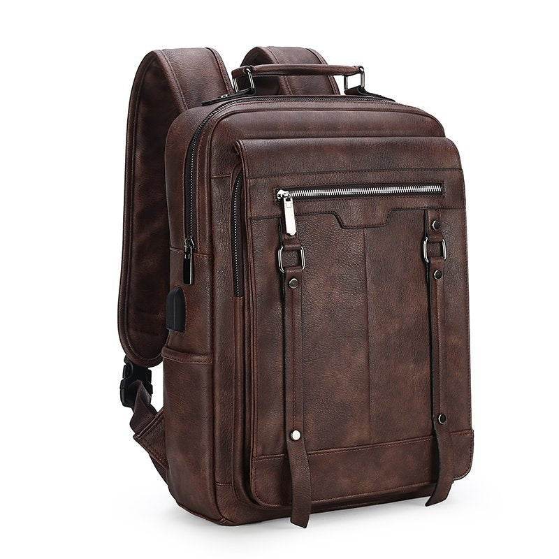 Men’s Casual School Backpack – Simple Student Bag for High School & Junior High - grabzbags.com