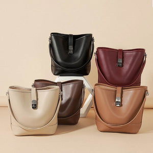 Women's Bucket Bag – High-Quality Cowhide Shoulder Handbag for Everyday Fashion - grabzbags.com