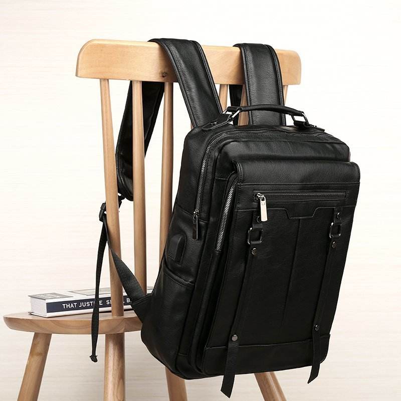 Men’s Casual School Backpack – Simple Student Bag for High School & Junior High - grabzbags.com