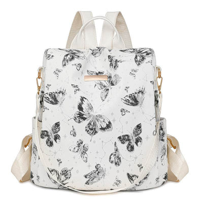 Butterfly Print Shoulder Backpack – Large Capacity Fashion Bag for Women & Girls - grabzbags.com