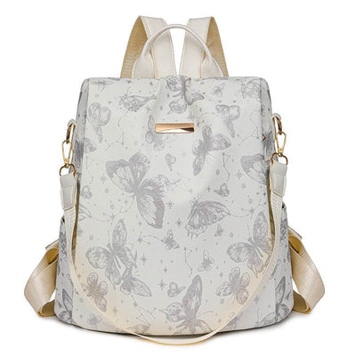 Butterfly Print Shoulder Backpack – Large Capacity Fashion Bag for Women & Girls - grabzbags.com